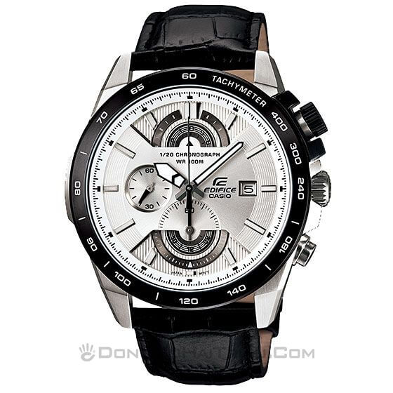 HCM] watches men leather strap CA $ Io efr-520l-7avef, water resistant, stainless steel shell, đồng watch male sports