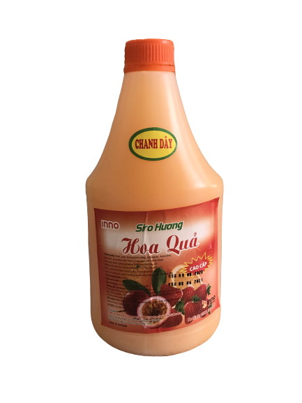 Siro hoa quả can tròn 2lít vị Chanh dây