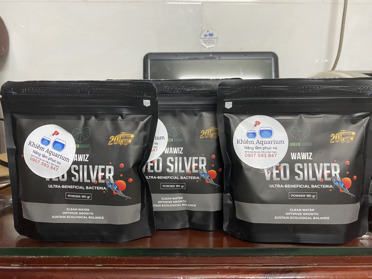 Microorganisms for Aquarium Fish Water Treatment Veo Silver, New Generation Microbials Additional Microbials for Water Purification, Digestive Enzymes for Goldfish