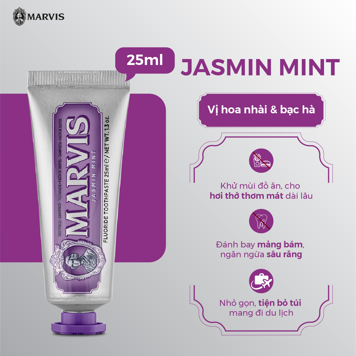 Kem đánh răng Marvis 25ML Full Flavour Collection