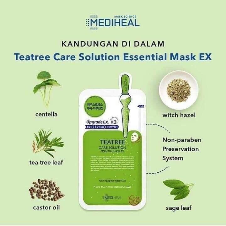 [HCM]Mặt nạ giấy Mediheal tea tree care solution essential mask EX