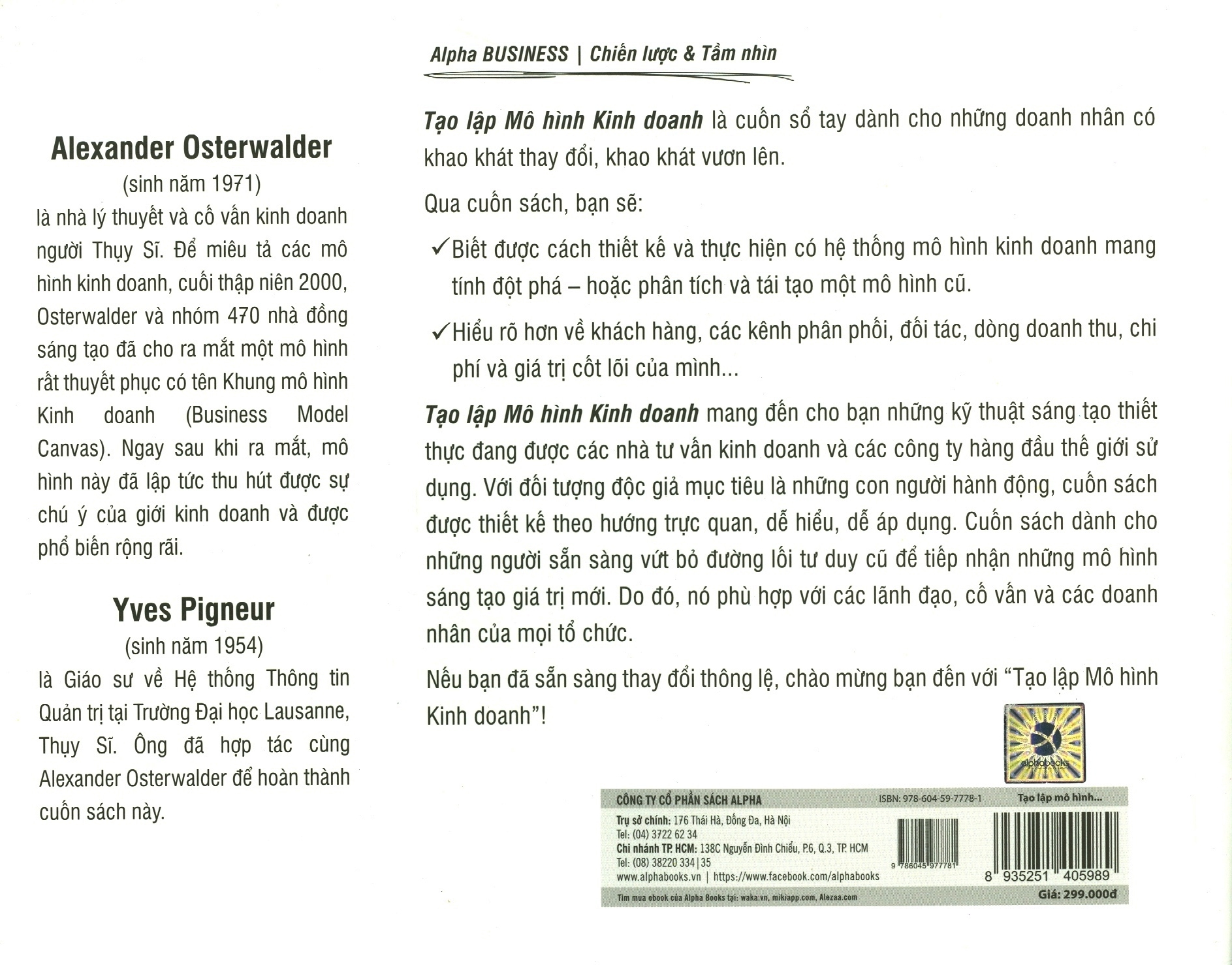 Sách -  Tạo lập mô hình kinh doanh