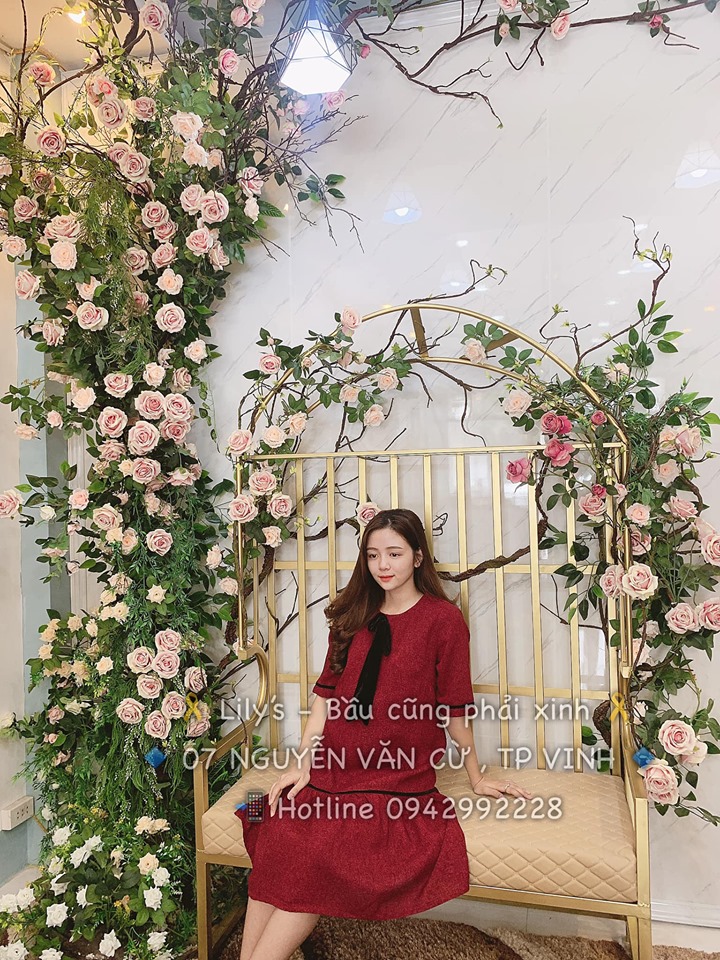 Váy bầu dạ thiết kế siêu phẩm noel giáng sinh