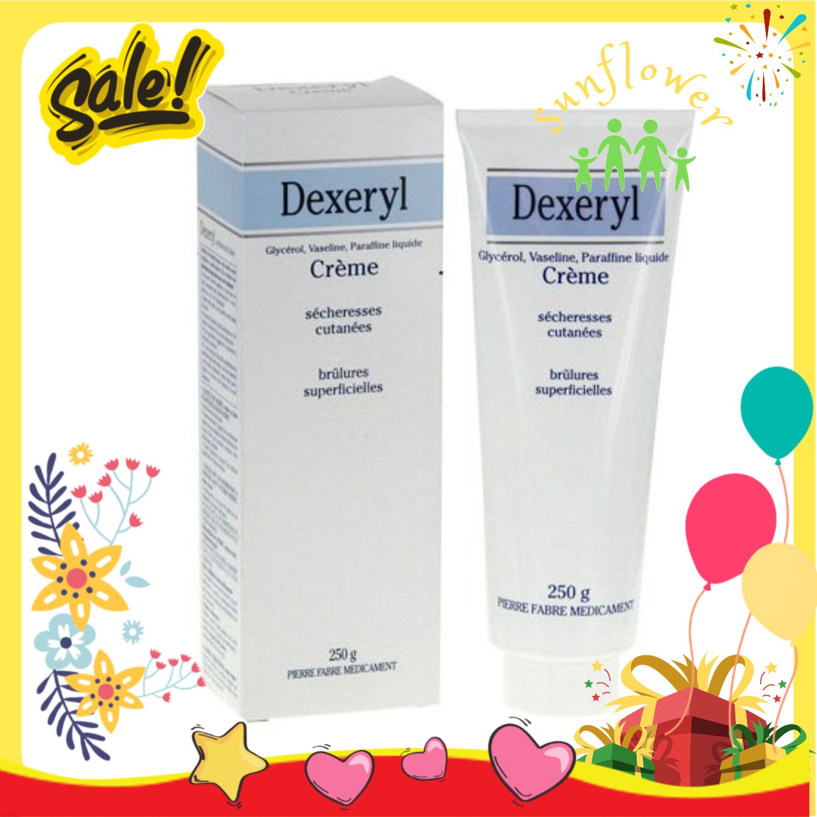 Kem dưỡng da Dexeryl 250g dùng cho da nẻ, chàm của Pháp
