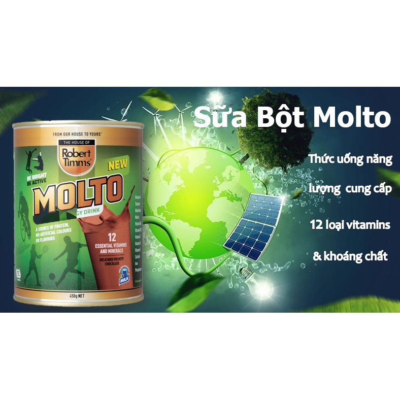 Sữa Bột Cacao Molto 450gram - Úc