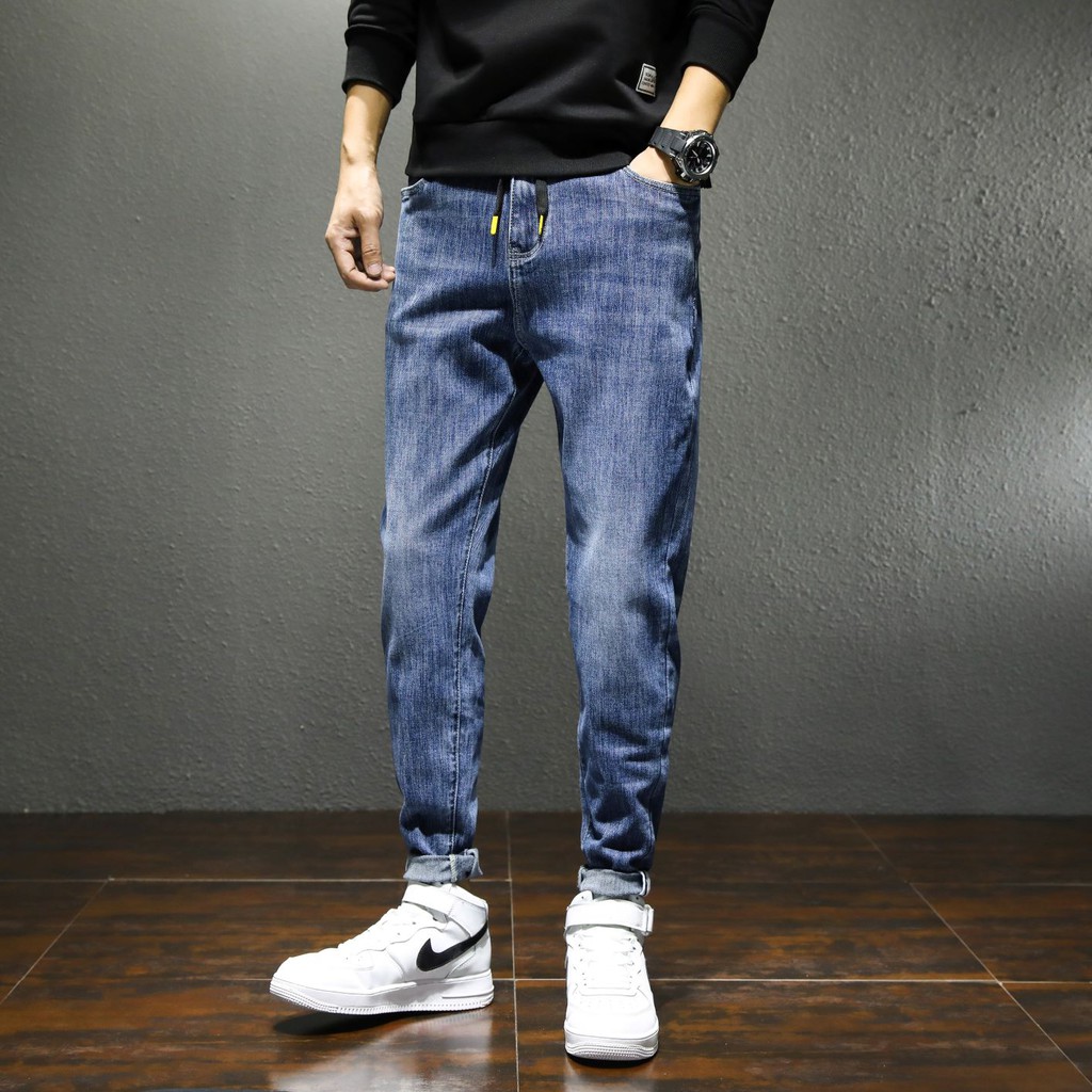 K962 - Quần jean trơn ống đứng hàng Quảng Châu, phong cách giản dị