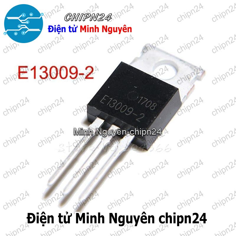 [2 con] (KT1) Transistor E13009-2 TO-220 NPN 12A 400V (MJE13009 13009) - HH001852