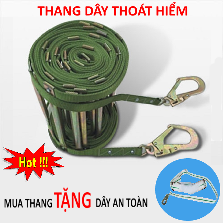 THANG DÂY THOÁT HIỂM 15M ( TẶNG DÂY AN TOÀN A4 )
