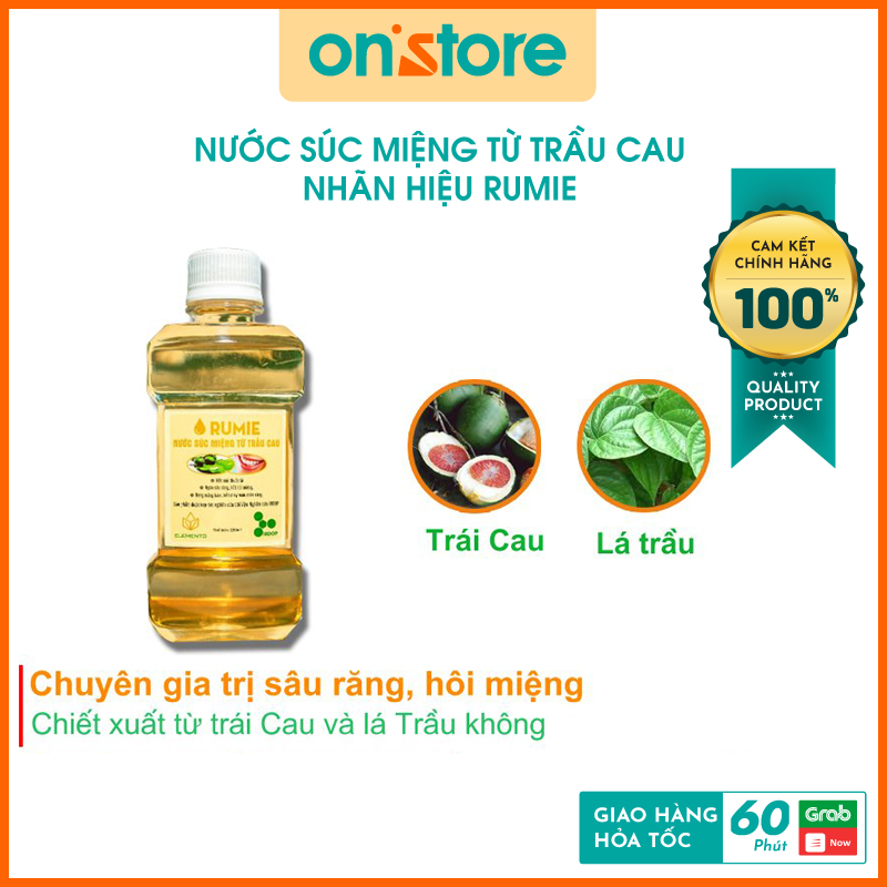 Nước Súc Miệng Từ Trầu Cau Sạch Miệng Chắc Răng - 220ml