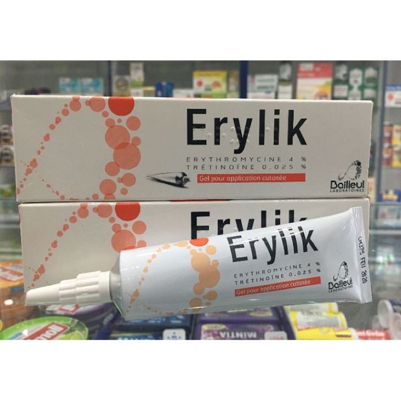 gel bôi mụn trứng cá erylik