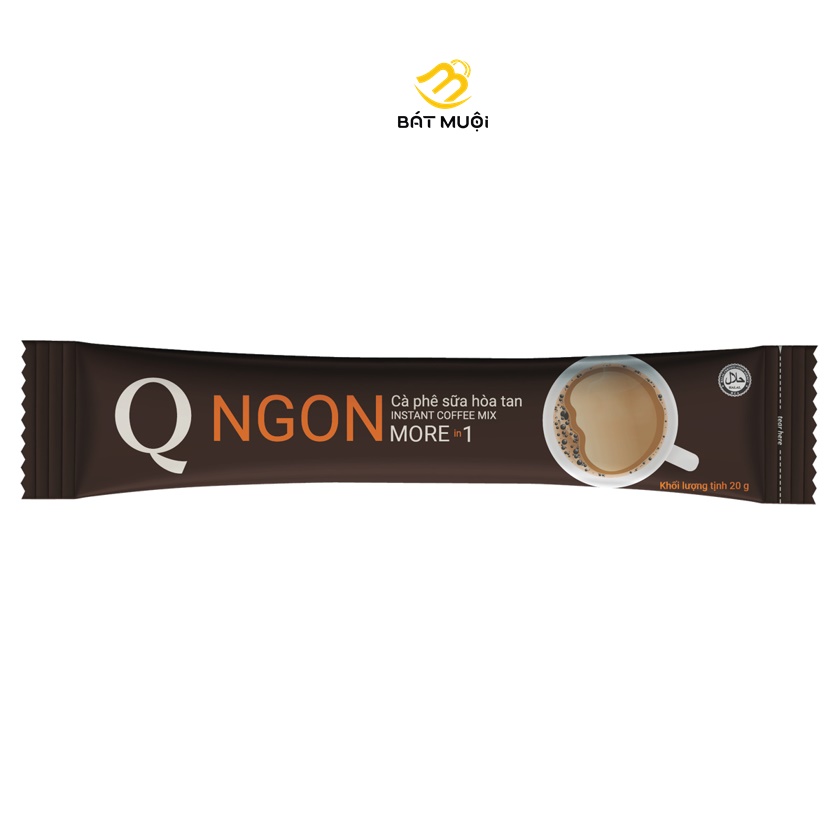 Cà phê sữa hoà tan Ngon - TRẦN QUANG túi 480gr (24 gói x 20g) - BAT MUOI
