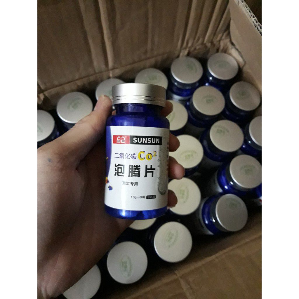 VIÊN SỦI CO2 SUNSUN BỔ SUNG KHÍ CO2 CHO HỒ THỦY SINH ( 1 HỘP )