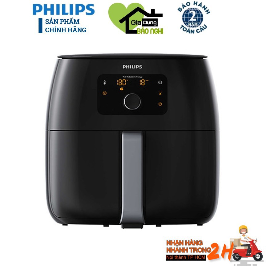 [HCM][Trả góp 0%]Nồi Chiên Không Dầu Điện Tử Philips HD9650 XXL (7.3L) Hàng Chính Hãng