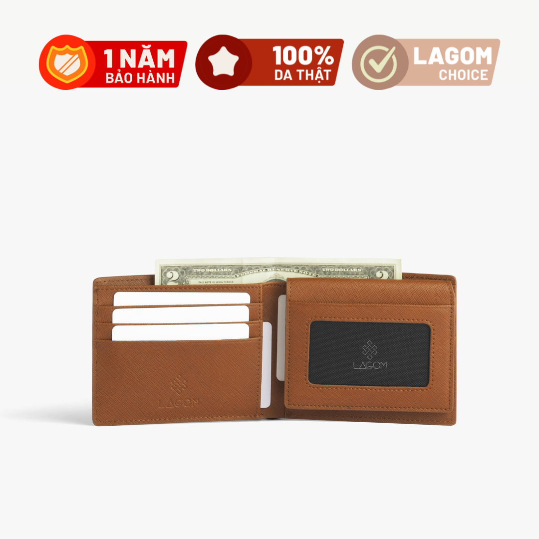 Ví nam LAGOM Da thật - Plus wallet
