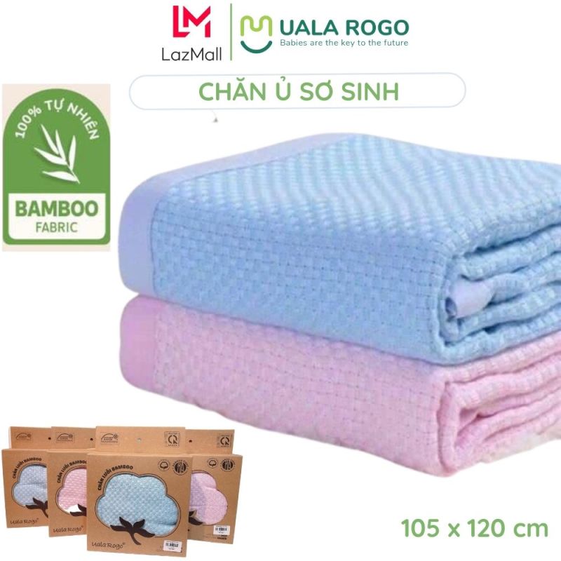 Chăn ủ cho bé sơ sinh Ualarogo vải sợi tre Bambo mềm co giãn khử khuẩn 105*120cm UR8887