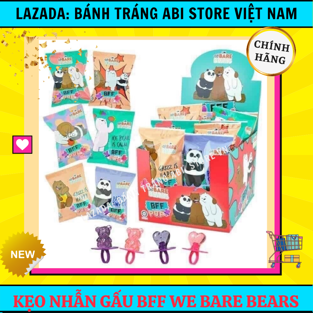 Kẹo Nhẫn Gấu BFF Pop We Bare Bears 3 con gấu 10g