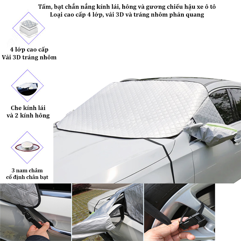 Premium 4 layers of reflective sun shades for driving glasses side mirrors and car rear view mirrors