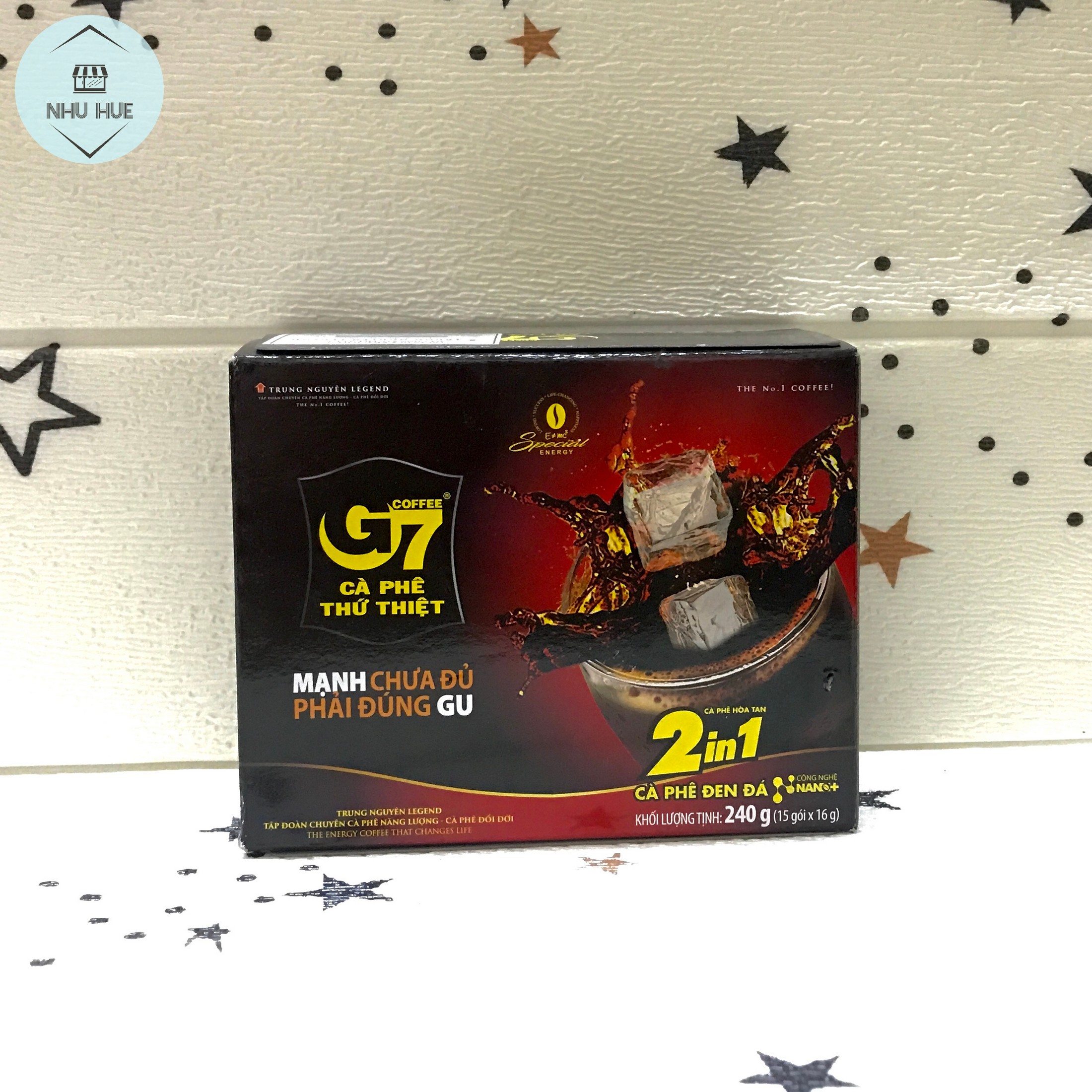 Cà phê đen hòa tan Trung Nguyên G7 2 in 1 (hộp 15 gói x 16g)
