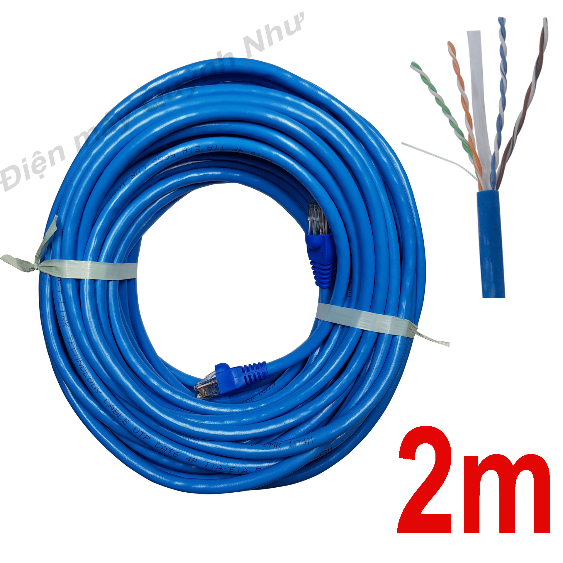 [HCM]2m Dây mạng (cáp lan) CAT6 bấm sẵn 2 đầu