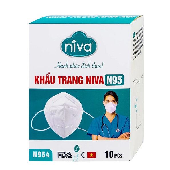 Khẩu trang Niva N95 giúp ngăn vi khuẩn, khói, bụi, dầu, giọt bắn, phòng các dịch bệnh
