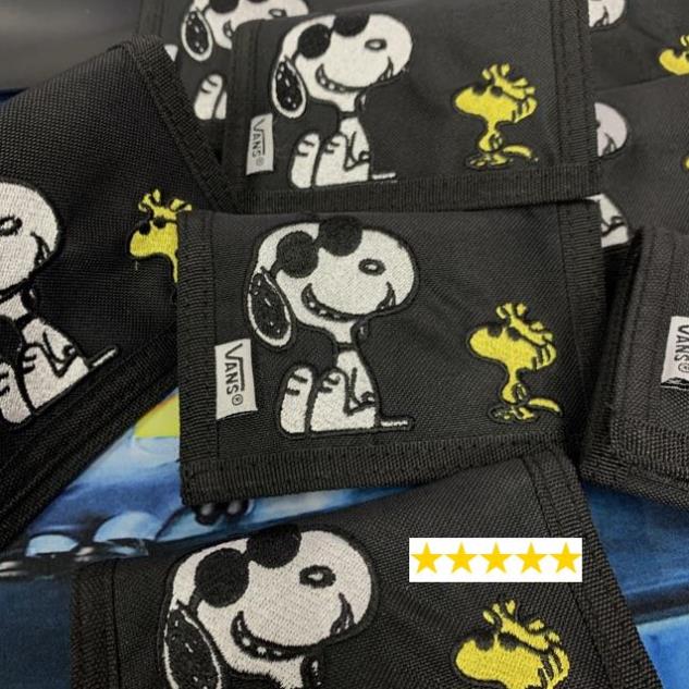 Túi Ví Van.s x Peanuts Slipped Black Wallet Bóp Ví mini Snoopy