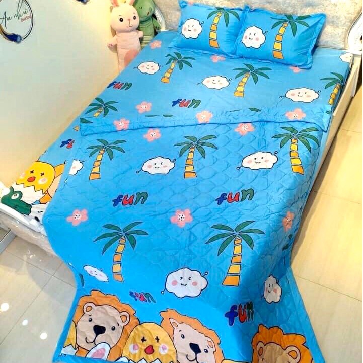Bộ ga và 2 vỏ gối Cotton Poly Cho Bé Trai