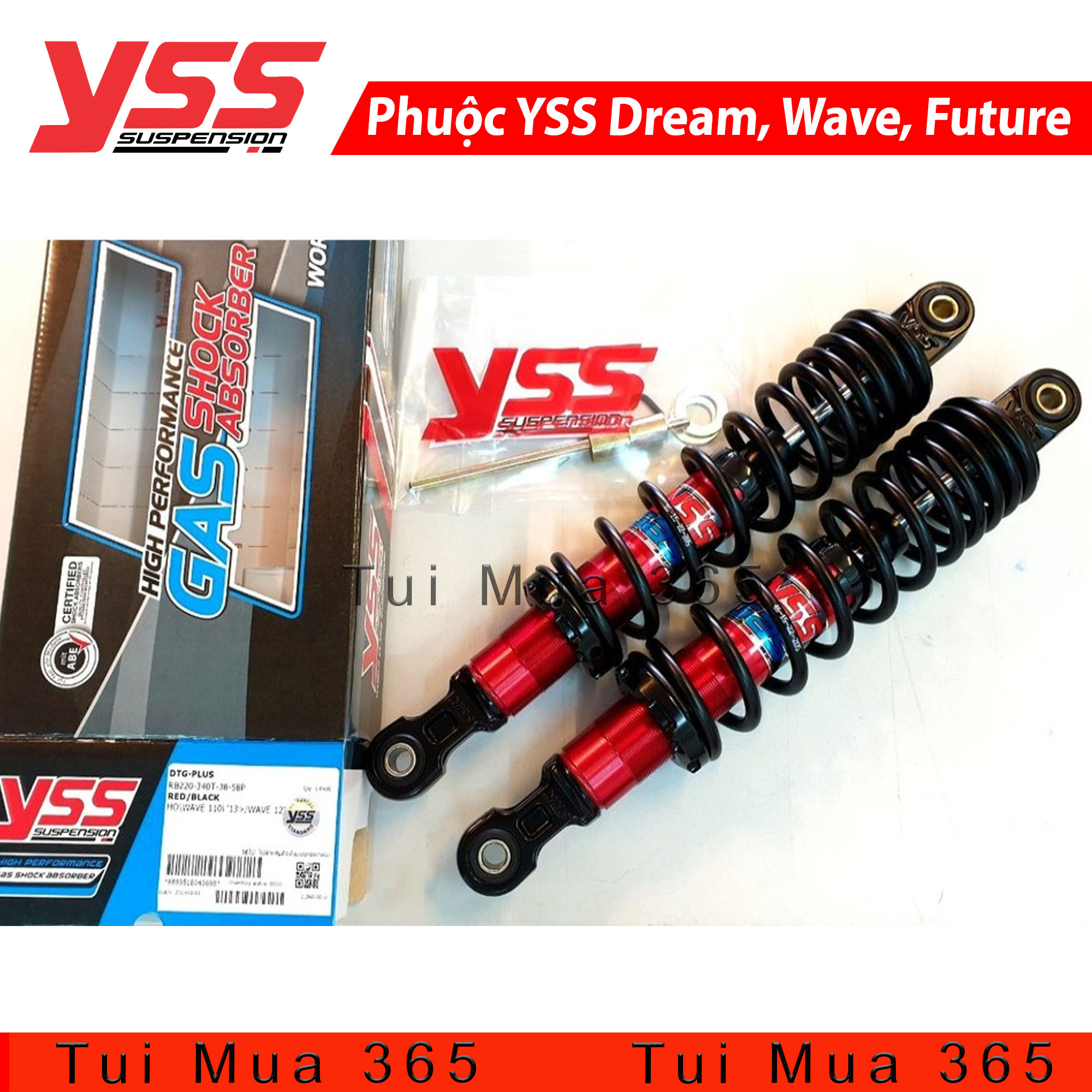 [HCM]Phuộc YSS Dream Wave Future Axelo Thái Lan Đen Đỏ