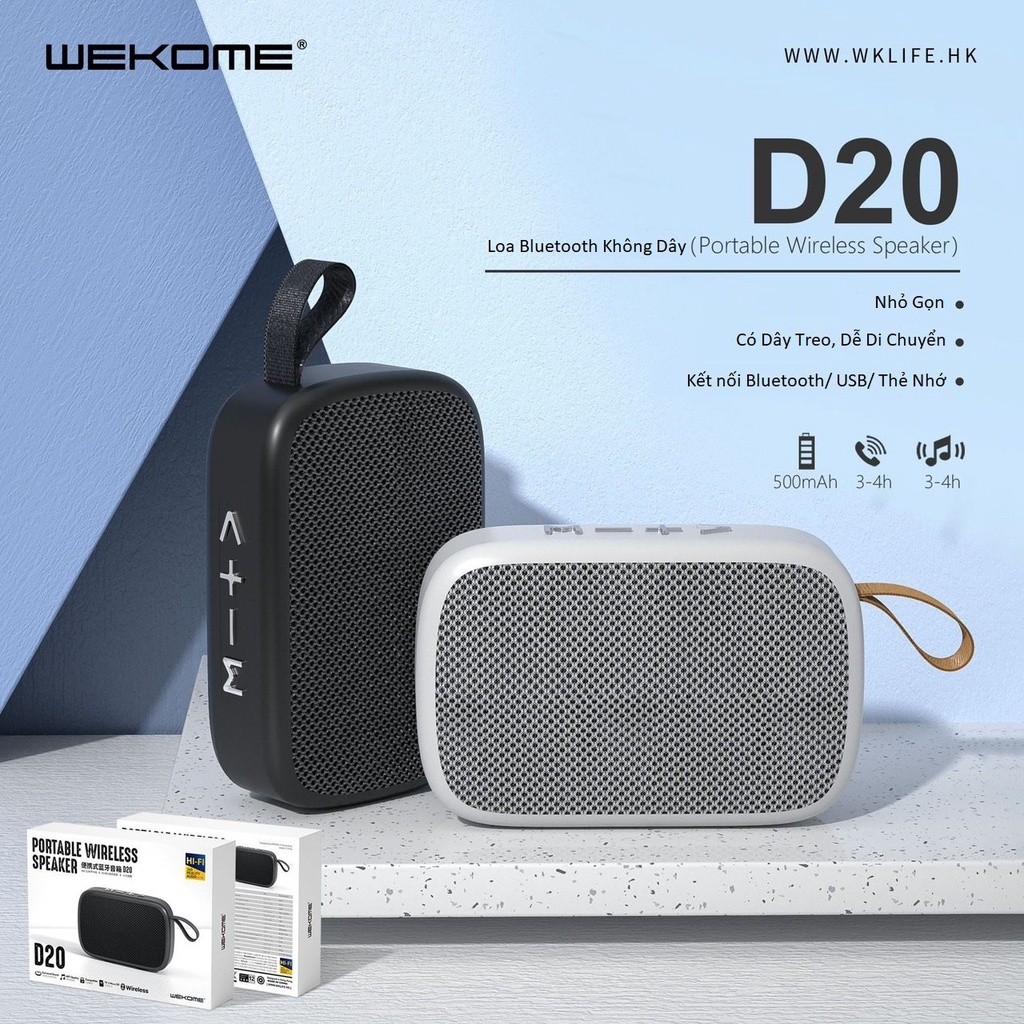 Loa bluetooth không dây Wekome D20 Chính hãng- LinDu Shop