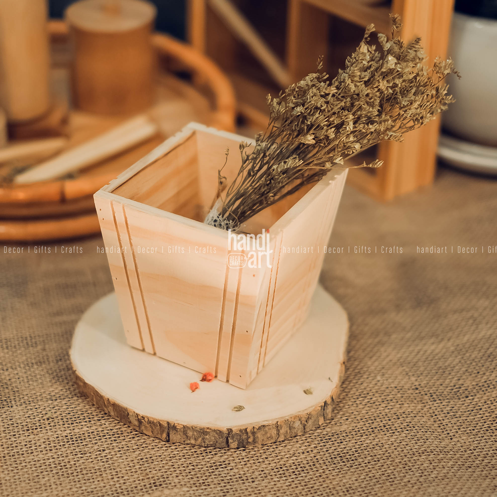 Chậu gỗ, Chậu gỗ để bàn trang trí