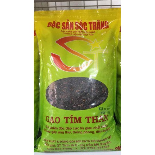 Gạo Tím Than ST24-Gạo Thơm Ông Cua