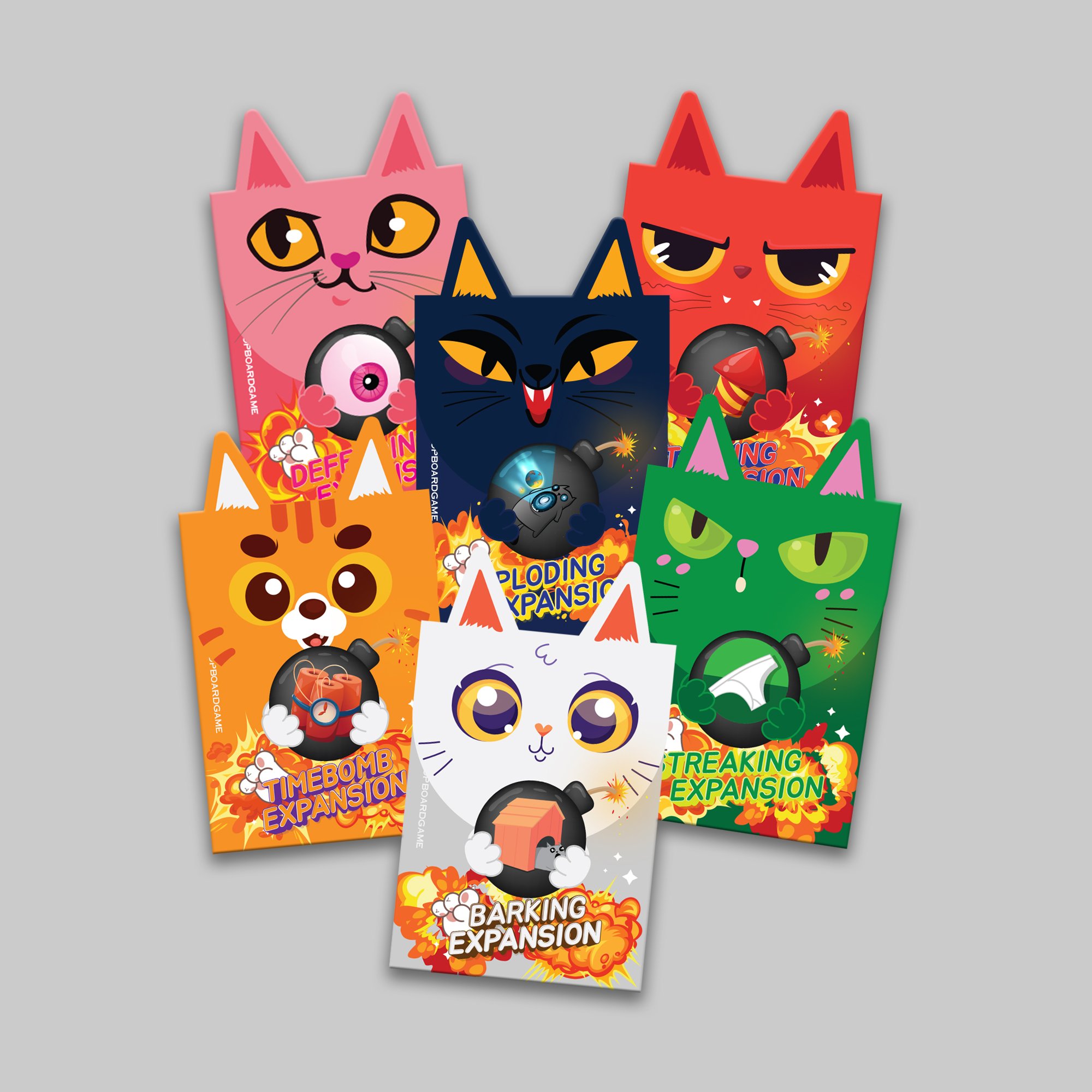 Combo Mèo Nổ - 7 Bản Mèo Nổ Mở Rộng (Tiếng Việt) - Boardgame Exploding Kittens