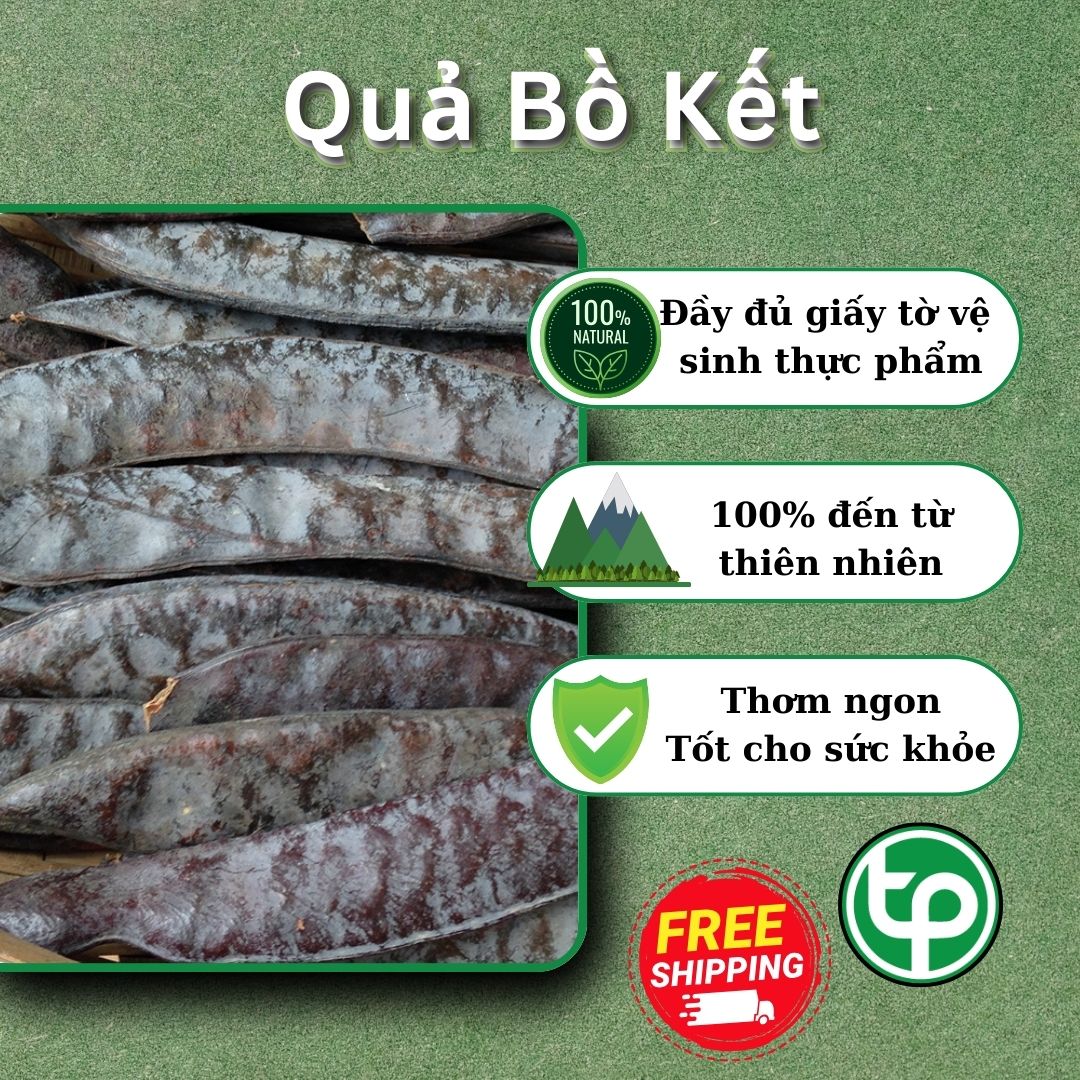 Trái bồ kết khô túi 500gram - Tấn Phát - Hàng công ty chất lượng cao