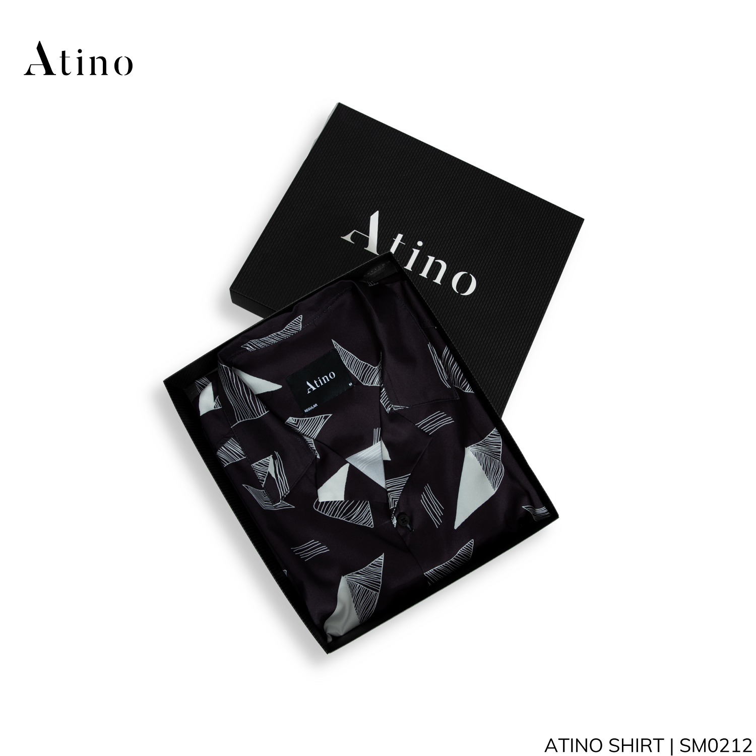 Áo sơ mi cộc tay nam DIAMO ATINO vải lụa form regular SM0212