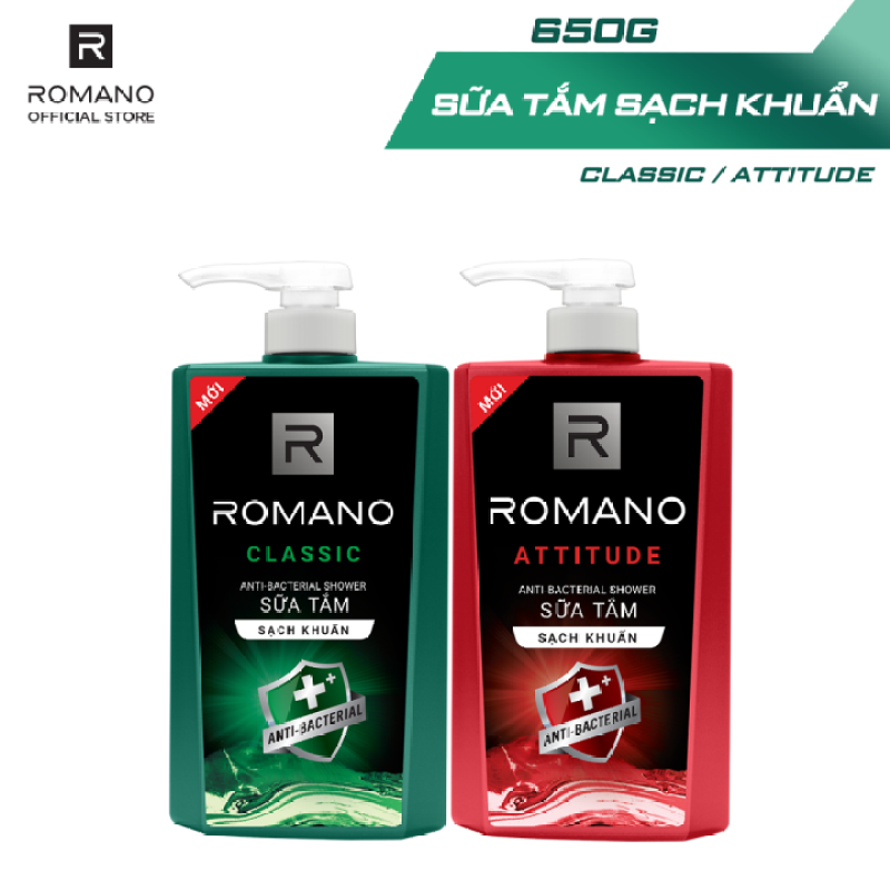 [Brand Membership] Sữa tắm sạch khuẩn Romano hương nước hoa 650g - giao mùi ngẫu nhiên