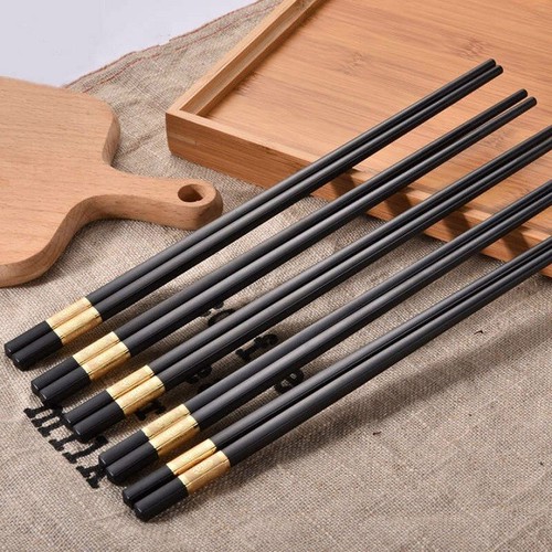 HỘP 10 ĐÔI ĐŨA THỦY TINH BỌC VÀNG