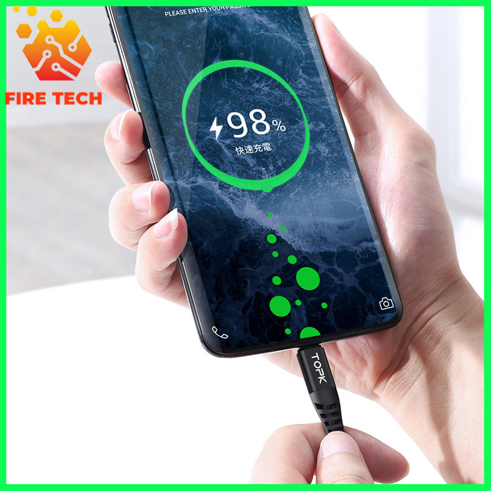 Dây Sạc Nhanh, Truyền Dữ Liệu TopK Dành Cho Iphone, Type-C, Micro
