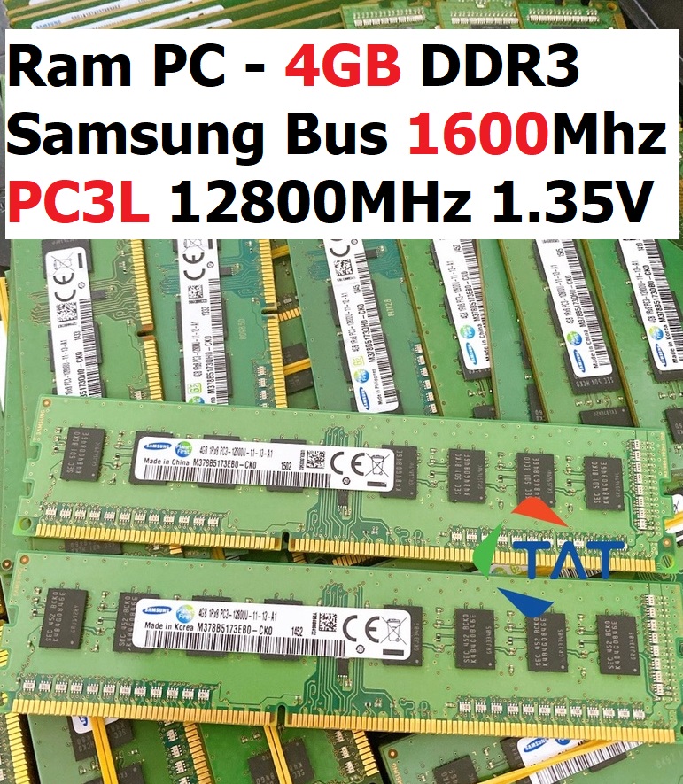 Ram hynix samsung ddr3 4gb 1600mhz pc3l 1.35v udimm dùng cho máy tính để bàn pc desktop