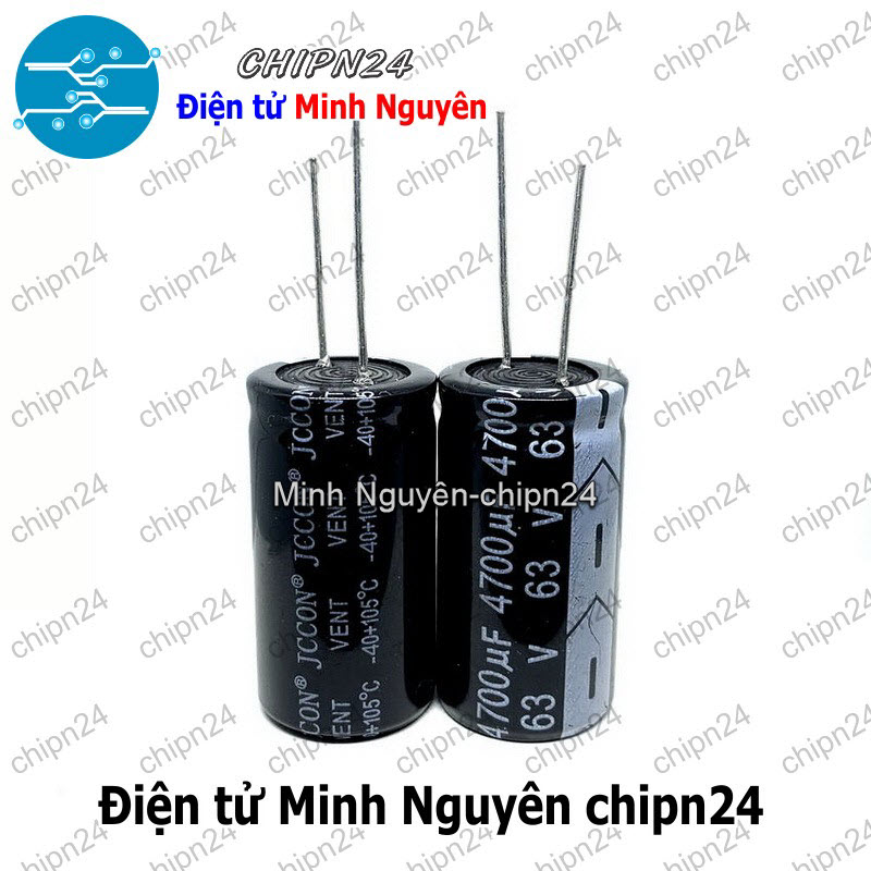 [1 con] (J4) Tụ hóa 4,700uF 63V Đen (22x40mm) (4700uF 63V) - HH005755