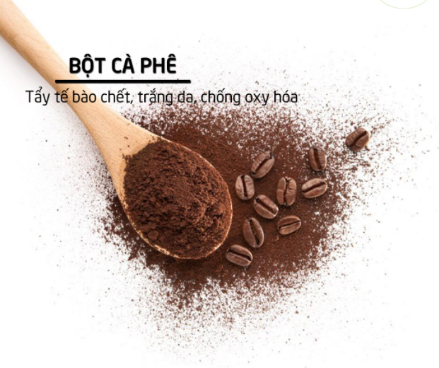 Bột cà phê nguyên chất - Tẩy tế bào chết, trắng da, chống oxy hóa (50gr~100gr)