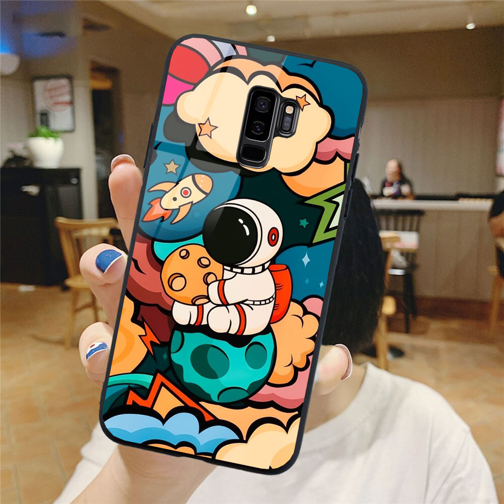 Ốp Lưng SAMSUNG S9, S9 PLUS mặt kính cao cấp phi hành gia