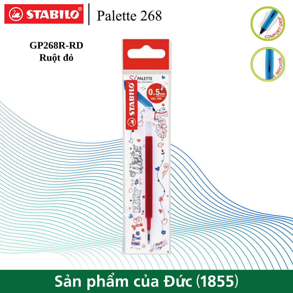 Bút mực gel stabilo palette 0.5mm và 0.7mm