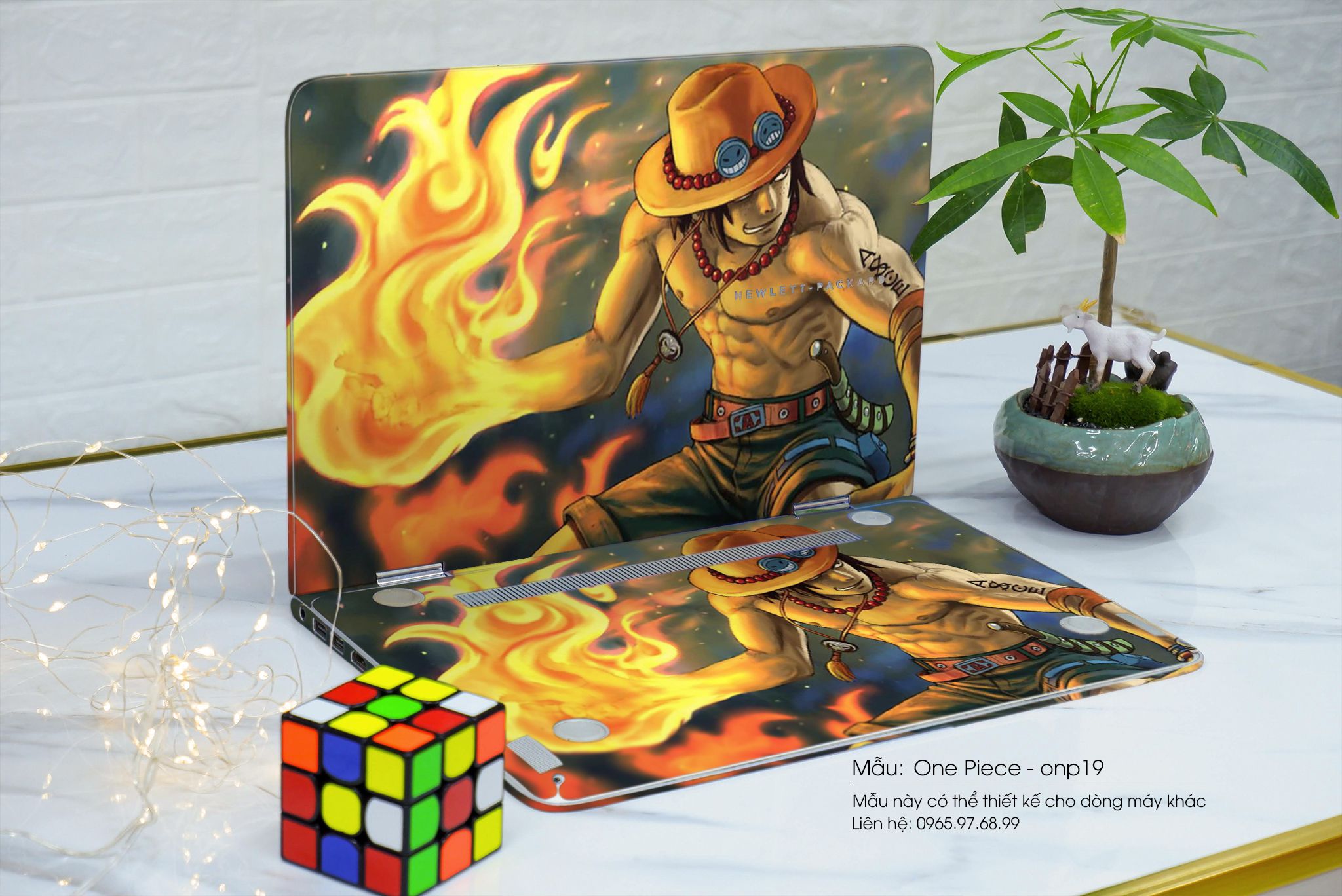 Decal Skin dán Laptop HP mẫu One Piece (inbox mã máy cho shop)