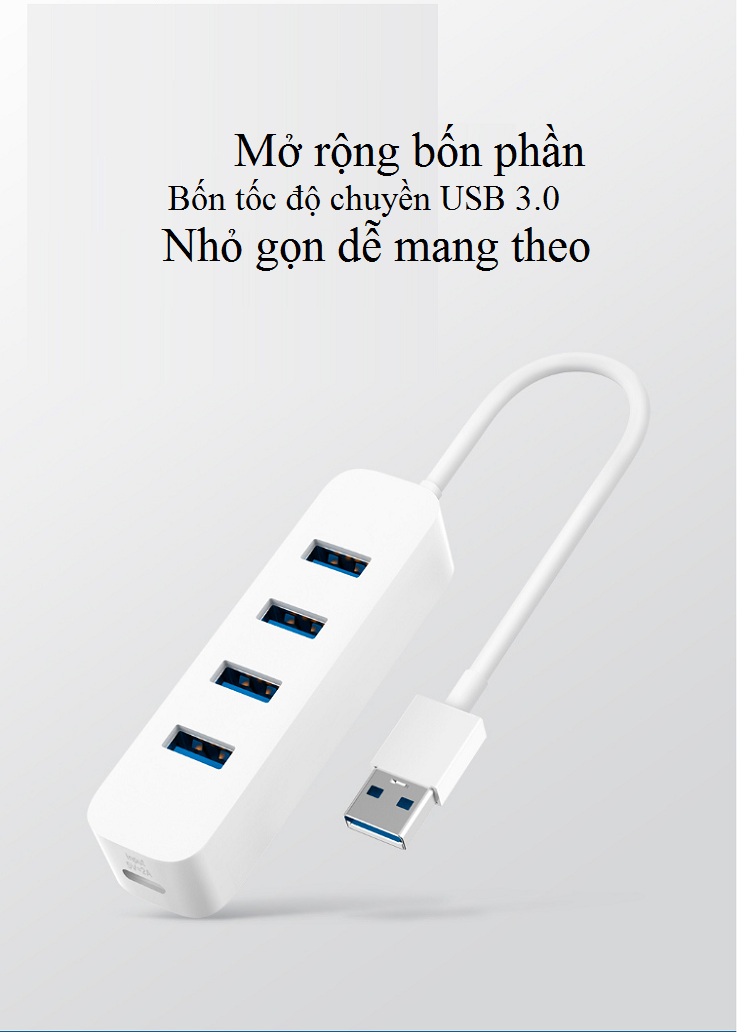 Hub Usb 3.0 - Bộ Chia USB Từ 1 Thành 4 Cổng Usb Tốc Độ 3.0