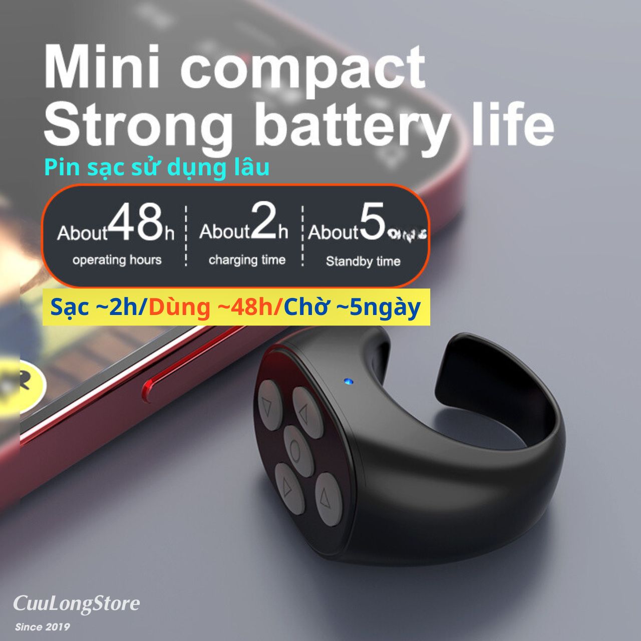 Smart ring multifunction youtube video story reading remote control bluetooth connection smartphone