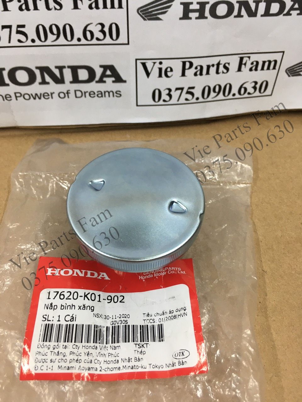Nắp bình xăng SH 2012-2019 (SH Việt 125 và 150 dùng chung), hàng din Honda mới 100%