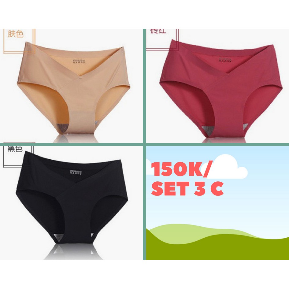 Set 3 Quần Chip Bầu Su Đúc Hàng Đẹp