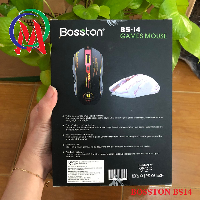 [HCM]Chuột game có dây Bosston BS14 Led