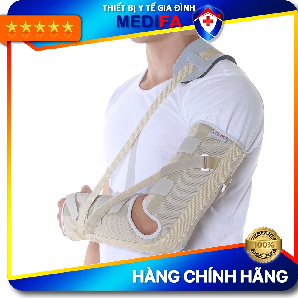 Nẹp cánh tay orbe h3 cố định 1/3 dưới xương cánh tay, xương cẳng tay & khớp khuỷu, vải dệt kim thoáng khí