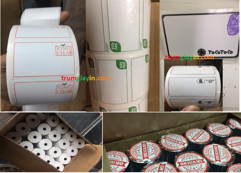 Combo 10 cuộn giấy in mã vạch 40*30mm 1 hàng tem