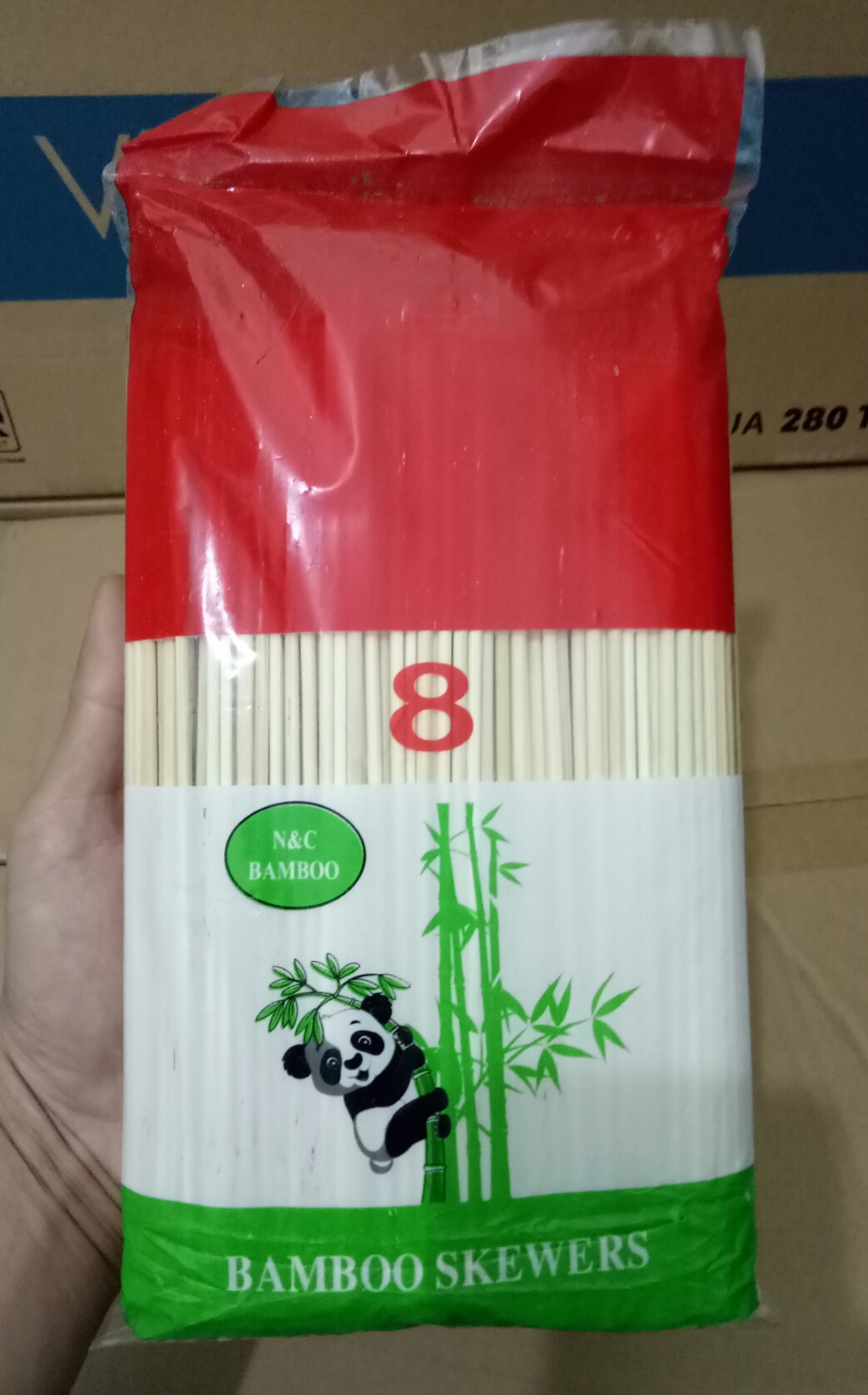 Que tre xiên thịt nướng (dài 20cm) - bịch 500gram